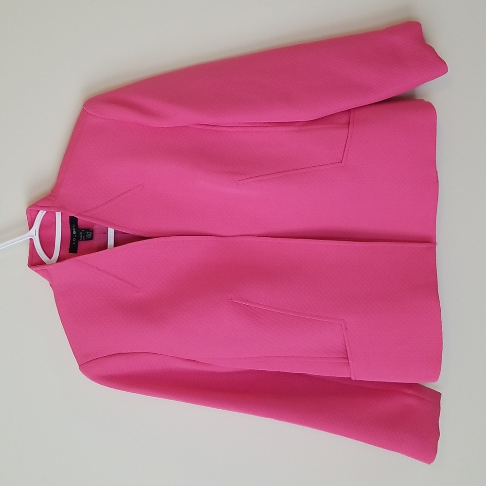 Louben Pink Textured Blazer